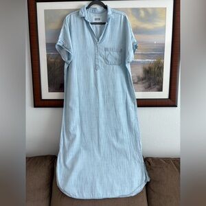 GRAYSON Dress Soft Chambray Denim - THE ARTIST DRESS FULL LENGHT M